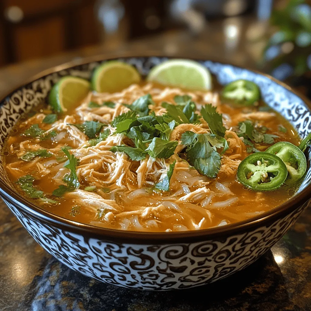 Pho, a beloved Vietnamese dish, has taken the culinary world by storm, and for good reason. Among the myriad variations of this aromatic noodle soup, <strong>Fragrant Lemongrass Chicken Pho</strong> stands out for its refreshing flavors and comforting essence. This dish is not just a meal; it is a warm hug in a bowl, rich in history and cultural significance. Originating from Vietnam, pho has evolved over the years, reflecting the region’s diverse flavors and culinary techniques.” /></p>
</p>
<h3>Step-by-Step Cooking Methods</h3>
</p>
<p>Creating the perfect bowl of Fragrant Lemongrass Chicken Pho involves a series of well-coordinated cooking techniques that enhance the flavors of the dish. Follow these detailed steps to ensure that each element contributes to the overall delight of your Pho.</p>
</p>
<p>1. <strong>Preparing the Broth</strong>: Start by sautéing the aromatics. In a large pot, heat a tablespoon of oil over medium heat. Add sliced onions and ginger, stirring occasionally until they caramelize and release their fragrance—about 5-7 minutes. This step is crucial as it forms the base of your broth.</p>
</p>
<p>2. <strong>Infusing the Broth</strong>: After the onions and ginger have caramelized, add your chicken pieces (thighs or breasts, depending on your preference). Sear the chicken for an additional 4-5 minutes, ensuring each side is golden brown. Next, pour in about 8 cups of water, adding lemongrass stalks, star anise, and cinnamon sticks. Bring the mixture to a simmer, then reduce the heat to low. Allow the broth to gently simmer for at least 30-40 minutes to infuse all the flavors.</p>
</p>
<p>3. <strong>Cooking the Noodles</strong>: While your broth simmers, prepare the rice noodles according to package instructions. Typically, this involves soaking them in hot water for 10-15 minutes or boiling them briefly until al dente. Drain and set aside.</p>
</p>
<p>4. <strong>Preparing the Chicken</strong>: Once the broth is ready, remove the chicken and let it cool slightly. Strain the broth to remove the solids, returning the clear liquid to the pot. Shred or slice the chicken into bite-sized pieces, ensuring they are tender and infused with the flavors of the broth.</p>
</p>
<p>5. <strong>Final Assembly</strong>: To serve, divide the cooked rice noodles among bowls. Top with shredded chicken, ladle the hot broth over the top, and garnish with fresh herbs and condiments.</p>
</p>
<h3>Key Tips for Achieving the Best Results</h3>
</p>
<p>When preparing Fragrant Lemongrass Chicken Pho, attention to detail can make a significant difference. Here are some essential tips:</p>
</p>
<p>– <strong>Temperature Control</strong>: Maintain a consistent simmer for the broth rather than a rolling boil. This allows for a clearer broth and prevents impurities from clouding it.</p>
<p>– <strong>Fresh Ingredients</strong>: Use fresh herbs, spices, and lemongrass for the most aromatic and flavorful broth. Dried spices can be used in a pinch, but fresh ingredients enhance the authenticity of the dish.</p>
<p>– <strong>Timing</strong>: Allow your broth to simmer for at least 40 minutes but up to several hours for deeper flavor. If you have the time, a longer simmer will yield a richer broth.</p>
<p>– <strong>Taste Testing</strong>: Adjust the seasoning of your broth as it cooks. A splash of fish sauce or a squeeze of lime can elevate flavors, so taste periodically and tweak to your preference.</p>
</p>
<h3>Timing and Temperature</h3>
</p>
<p>Proper timing and temperature management are crucial for each component of your Pho:</p>
</p>
<p>– <strong>Broth</strong>: Simmer for a minimum of 30-40 minutes, but for optimal flavor, aim for 1-2 hours.</p>
<p>– <strong>Chicken</strong>: Cook until fully done—about 15-20 minutes if poaching in the broth, ensuring it reaches an internal temperature of 165°F (75°C).</p>
<p>– <strong>Noodles</strong>: Cooking times can vary, but generally, rice noodles should be cooked for 5-7 minutes or soaked until tender but firm.</p>
</p>
<p><strong>Recommended Temperature Ranges</strong>:</p>
<p>– Broth: Maintain a simmer around 190°F (88°C) to achieve a flavorful infusion without boiling.</p>
<p>– Chicken: Ensure a core temperature of 165°F (75°C) before serving.</p>
</p>
<h3>Serving Suggestions</h3>
</p>
<p>Presentation plays a vital role in the enjoyment of your Fragrant Lemongrass Chicken Pho. Here are some creative ideas to make your dish visually appealing:</p>
</p>
<p>– <strong>Plating Techniques</strong>: Use a deep bowl to allow the broth to cover the noodles and toppings beautifully. Layer the noodles first, followed by chicken, and then pour the steaming broth over them.</p>
<p>– <strong>Garnishing</strong>: Fresh herbs such as cilantro, Thai basil, and mint can be placed artfully atop the dish. Add a slice of lime and a few chili slices for color and a pop of flavor.</p>
<p>– <strong>Creative Pairing</strong>: Serve alongside a small dish of bean sprouts, lime wedges, and fresh herbs, allowing guests to customize their bowls according to taste.</p>
</p>
<p><strong>Ideal Side Dishes and Beverages</strong>:</p>
<p>– Pair your Pho with fresh spring rolls or a Vietnamese salad for a complete meal.</p>
<p>– For beverages, consider serving a cold Vietnamese iced coffee or a light herbal tea.</p>
</p>
<p><strong>Cultural Pairing Practices</strong>:</p>
<p>In Vietnam, Pho is often enjoyed with fresh herbs and a variety of condiments, such as hoisin sauce and sriracha. Encourage your diners to explore these traditional accompaniments for an authentic experience.</p>
</p>
<h3>Variations and Customizations</h3>
</p>
<p>Pho is a versatile dish that invites creativity. Here are some ways to adapt the recipe to suit various dietary needs and flavor preferences:</p>
</p>
<p><strong>Dietary Adaptations</strong>:</p>
<p>– <strong>Vegetarian/Vegan</strong>: Substitute chicken with tofu or mushrooms and use vegetable broth instead of chicken broth. Enhance flavors with additional spices and aromatics.</p>
<p>– <strong>Gluten-Free</strong>: Ensure that your rice noodles are certified gluten-free and use tamari instead of regular soy sauce for a gluten-free option.</p>
</p>
<p><strong>Flavor Adjustments</strong>:</p>
<p>– If you prefer a spicier Pho, incorporate additional chili peppers into the broth or serve with a spicy dipping sauce.</p>
<p>– For a more fragrant profile, consider adding lemongrass oil or a splash of coconut milk for creaminess.</p>
</p>
<p><strong>Regional Variations</strong>:</p>
<p>– Explore regional versions of Pho, such as Pho Bo (beef Pho) or Pho Ga (chicken Pho), adjusting the primary protein as desired. Each region has its own unique twist on spices and ingredients, allowing you to experiment with different flavor profiles.</p>
</p>
<h3>Storage and Reheating</h3>
</p>
<p>Proper storage and reheating are essential to maintain the quality of your Fragrant Lemongrass Chicken Pho:</p>
</p>
<p><strong>Storing Leftovers</strong>:</p>
<p>– <strong>Refrigeration</strong>: Store the broth and noodles separately in airtight containers. The broth can last up to 3-4 days in the refrigerator, while noodles should be consumed within 2 days for the best texture.</p>
<p>– <strong>Freezing</strong>: Broth can be frozen for up to 3 months. Use freezer-safe containers, leaving some space for expansion.</p>
</p>
<p><strong>Reheating Instructions</strong>:</p>
<p>– To reheat, gently warm the broth on the stovetop over medium heat until hot. Avoid boiling, as this can alter the flavor.</p>
<p>– If the noodles have become sticky, rinse them briefly under warm water to separate them before adding them to the broth.</p>
</p>
<p><strong>Common Reheating Pitfalls</strong>:</p>
<p>– Avoid overheating the broth and noodles together in the microwave, which can lead to uneven heating and a loss of texture. Instead, reheat components separately.</p>
</p>
<h3>Conclusion</h3>
</p>
<p>The Fragrant Lemongrass Chicken Pho is not just a meal; it’s an experience that brings warmth and comfort, embodying the essence of homemade cooking. This recipe’s appeal lies in its aromatic broth, tender chicken, and the vibrant garnishes that make each bowl unique. As you explore this culinary adventure, take the time to enjoy the cooking process, experiment with flavors, and incorporate personal touches to make the dish your own.</p>
</p>
<p>Homemade meals hold a special significance, creating opportunities for shared experiences and cherished memories. So, gather your loved ones, serve a steaming bowl of Pho, and relish the flavors of this delightful Vietnamese classic. Enjoy the journey of cooking and the joy it brings to your dining table.</p>
</div>