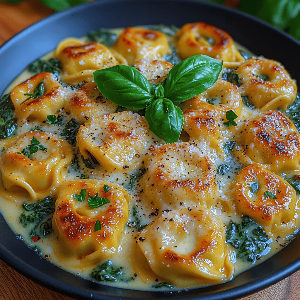 In the realm of comfort food, few dishes can rival the creamy richness of spinach tortellini. This delightful recipe combines the tender texture of cheese tortellini with a luscious cream sauce, infused with fresh spinach and aromatic garlic. Perfect for a weeknight dinner or a special occasion, Creamy Spinach Tortellini Delight is not only satisfying but also quick and easy to prepare. With minimal ingredients and straightforward steps, this dish promises to be a hit at your dining table.