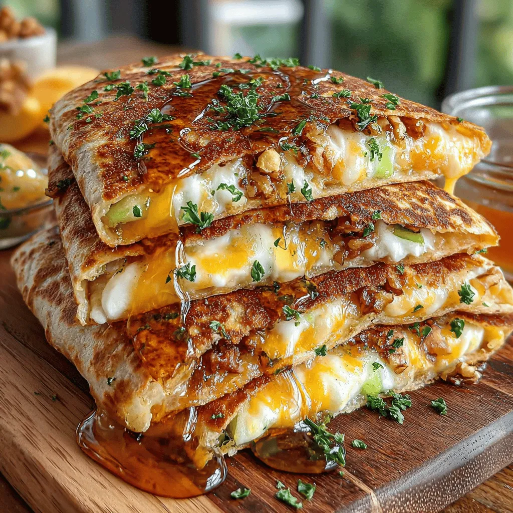 If you’re looking for a deliciously unique recipe that combines the comforting familiarity of a quesadilla with unexpected flavors, the Apple Cheddar Quesadilla is sure to impress. This dish is an exciting fusion of savory and sweet, featuring the sharpness of cheddar cheese beautifully complemented by the natural sweetness of fresh apples. The result is a delightful balance that tantalizes the taste buds, making it a perfect choice for a variety of occasions—whether as a satisfying snack, an enticing appetizer at your next gathering, or a light meal that can be prepared in a flash.