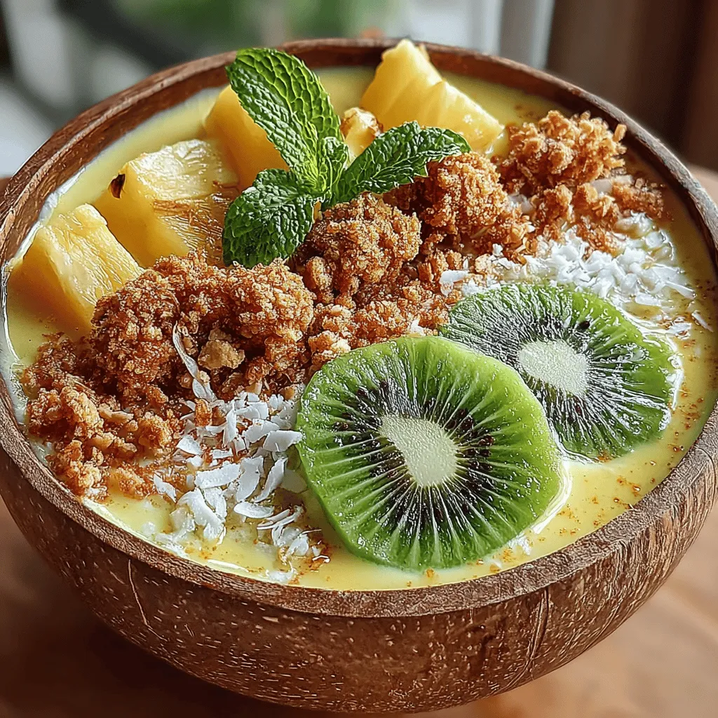 In recent years, smoothie bowls have surged in popularity, captivating health-conscious individuals and food enthusiasts alike with their vibrant colors and delicious flavors. These delightful creations are more than just a meal; they represent a lifestyle choice that prioritizes nutrition, creativity, and enjoyment. Among the myriad of smoothie bowl recipes available, the Tropical Paradise Pineapple Smoothie Bowl stands out, inviting you to experience a taste of the tropics with every spoonful. This refreshing bowl combines the rich flavors of pineapple, banana, and coconut, making it a perfect option for breakfast, a snack, or even a light dessert.