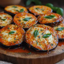 Crunchy Air-Fryer Eggplant Parmesan Discs are a delightful twist on the beloved Italian classic. This dish captures the essence of traditional eggplant Parmesan while offering a lighter version that retains all the flavors and satisfaction of the original. The air fryer not only cuts down on excess oil, making it a healthier alternative, but it also produces a satisfying crunch that enhances the overall eating experience.