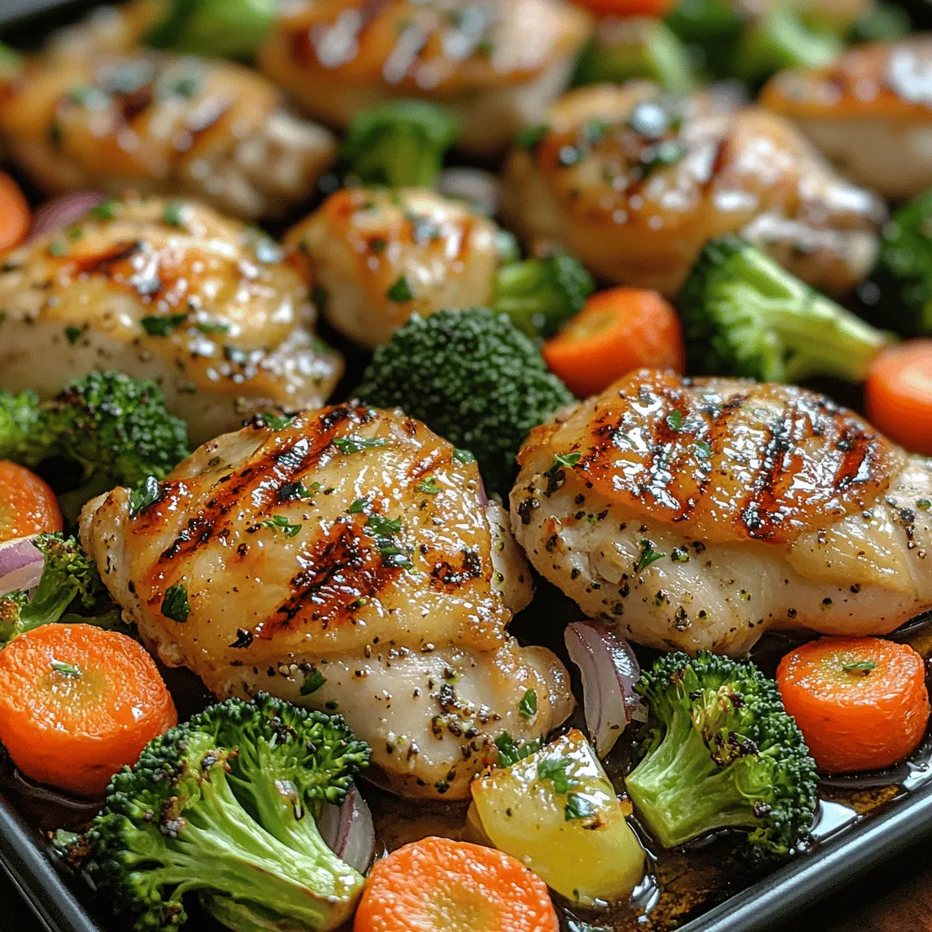 In the ever-evolving landscape of healthy eating, finding meals that are both nutritious and uncomplicated is crucial for those leading busy lives. The Wholesome Chicken and Veggie Sheet Pan Dinner emerges as a perfect solution for weeknight dinners, allowing you to whip up a satisfying meal in minimal time while maximizing flavor and nutritional value. This all-in-one dish encompasses tender chicken thighs and a medley of vibrant vegetables, providing a delightful way to incorporate wholesome ingredients into your family's diet without sacrificing taste.