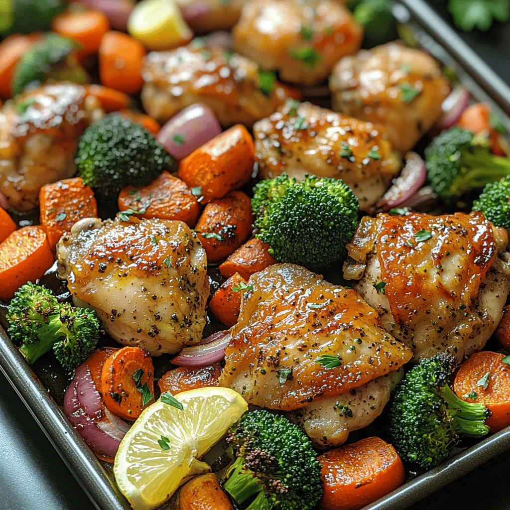 In the ever-evolving landscape of healthy eating, finding meals that are both nutritious and uncomplicated is crucial for those leading busy lives. The Wholesome Chicken and Veggie Sheet Pan Dinner emerges as a perfect solution for weeknight dinners, allowing you to whip up a satisfying meal in minimal time while maximizing flavor and nutritional value. This all-in-one dish encompasses tender chicken thighs and a medley of vibrant vegetables, providing a delightful way to incorporate wholesome ingredients into your family's diet without sacrificing taste.