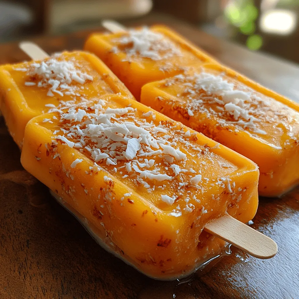 As summer approaches, nothing delights the senses like a refreshing popsicle, and the Luscious Mango Coconut Popsicles are a perfect embodiment of this joy. Combining the tropical sweetness of ripe mangoes with the creamy richness of coconut milk, these popsicles are not just a treat for the taste buds—they are a vibrant celebration of flavors that transport you to sun-soaked beaches. The appeal of this recipe lies not only in its delightful taste but also in its simplicity and health-conscious nature. With just a handful of ingredients, these popsicles can be whipped up quickly and enjoyed by individuals of all ages.