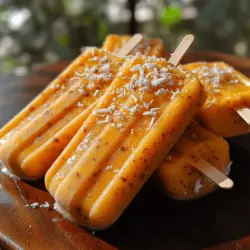 As summer approaches, nothing delights the senses like a refreshing popsicle, and the Luscious Mango Coconut Popsicles are a perfect embodiment of this joy. Combining the tropical sweetness of ripe mangoes with the creamy richness of coconut milk, these popsicles are not just a treat for the taste buds—they are a vibrant celebration of flavors that transport you to sun-soaked beaches. The appeal of this recipe lies not only in its delightful taste but also in its simplicity and health-conscious nature. With just a handful of ingredients, these popsicles can be whipped up quickly and enjoyed by individuals of all ages.