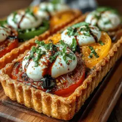 In the world of culinary delights, few dishes capture the essence of fresh ingredients and seasonal cooking quite like the Tomato Basil Tart. This vibrant, visually appealing tart not only celebrates the peak flavors of summer but also embodies the philosophy of using simple, high-quality ingredients to create something truly exceptional. Whether served as a centerpiece at a leisurely brunch, a delightful appetizer at a gathering, or a light dinner option, the Tomato Basil Tart showcases versatility that makes it a favorite among both home cooks and food enthusiasts.