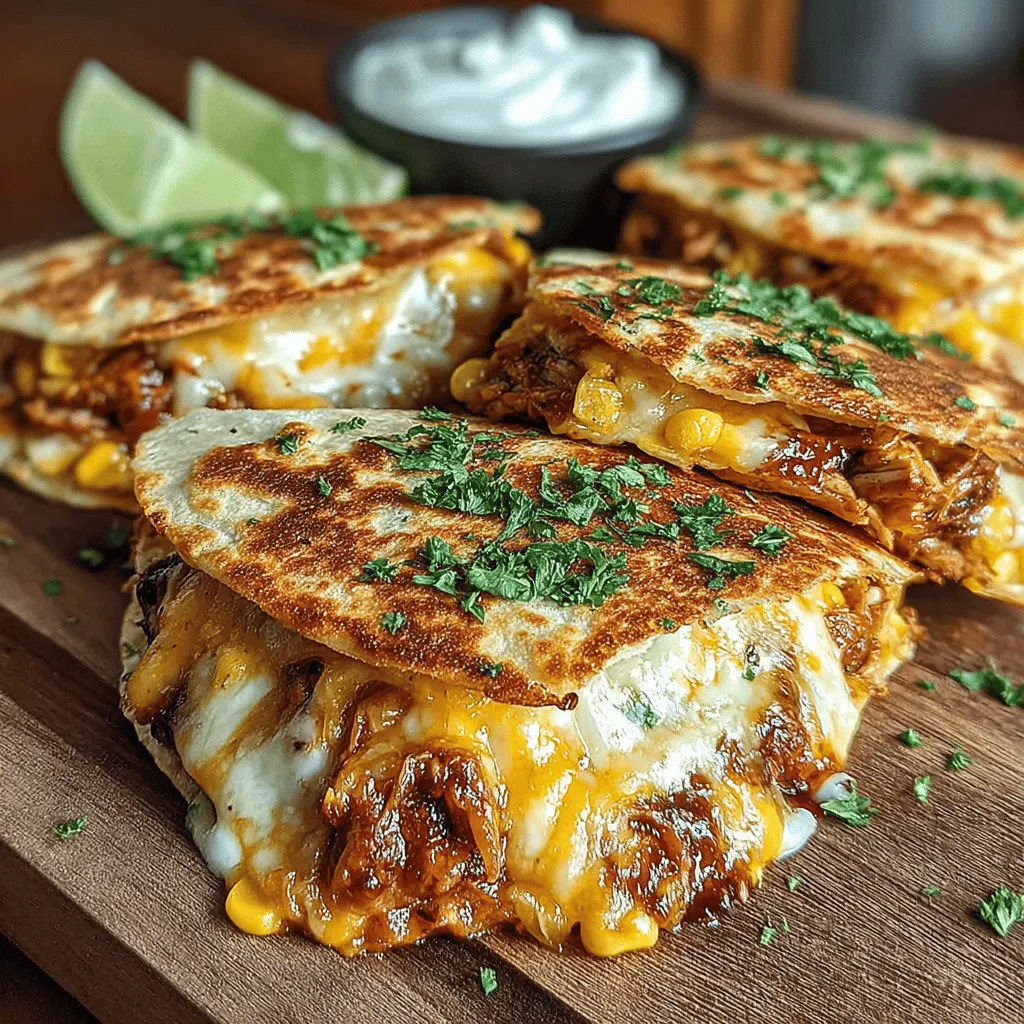 Quesadillas are a beloved staple in many cuisines, particularly within Mexican and Tex-Mex traditions. Their versatility allows for endless variations, making them a go-to dish for any occasion. Whether it’s a quick weeknight dinner, a festive gathering, or a casual lunch, quesadillas can be filled with a variety of ingredients to suit different tastes and preferences. Among the many creative interpretations of this classic dish, Zesty BBQ Chicken and Corn Quesadillas stand out as a delightful twist that brings together the smoky sweetness of BBQ sauce, tender chicken, and the freshness of corn.