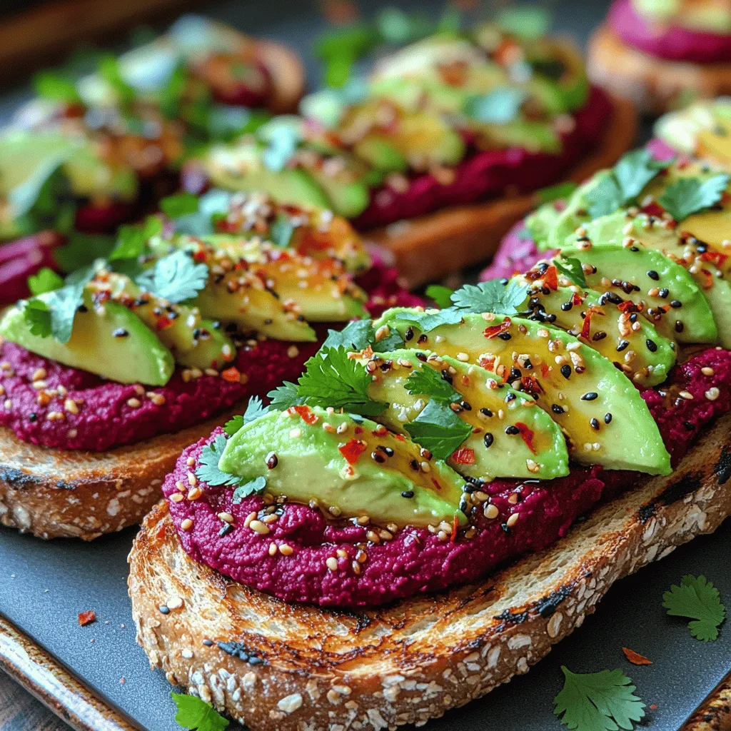 In recent years, the culinary world has witnessed a colorful transformation, with vibrant ingredients taking center stage in our meals. One such dish that embodies this trend is the Vibrant Beet Hummus Toast. This delightful recipe combines the earthy sweetness of beets with the creamy goodness of hummus, resulting in a toast that's not only visually appealing but also packed with flavor and nutrients. Whether enjoyed as a quick breakfast, a light lunch, or an impressive appetizer, this dish has gained popularity among food enthusiasts and health-conscious eaters alike.