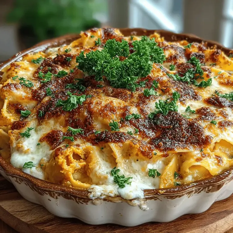 As the leaves begin to change and the air turns crisp, there's a certain comfort that comes from warming up with a hearty meal. The Creamy Savory Butternut Squash Alfredo Bake is the perfect embodiment of this seasonal transition, combining the rich, nutty flavors of butternut squash with a velvety Alfredo sauce that will leave your taste buds satisfied. This dish not only celebrates the essence of autumn but also brings a wonderfully creamy texture that makes it a favorite among family and friends.