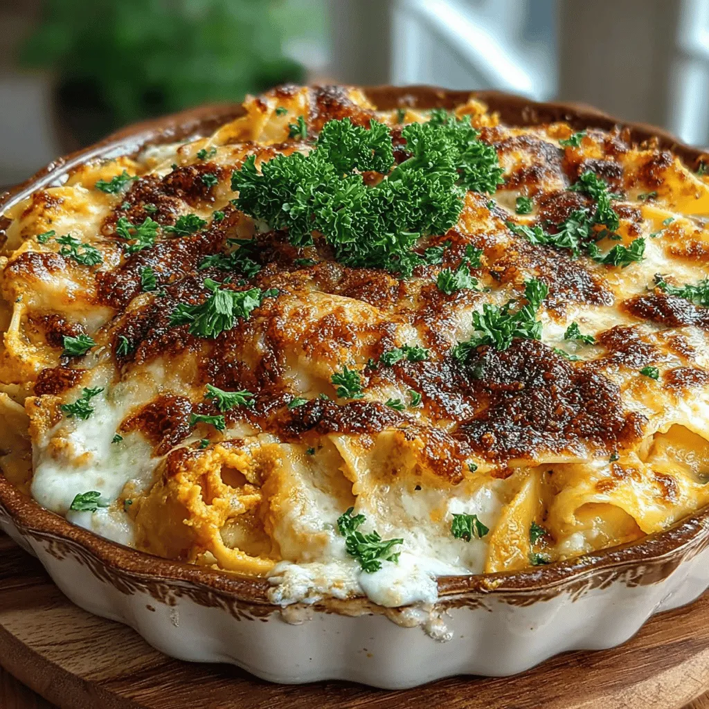 As the leaves begin to change and the air turns crisp, there's a certain comfort that comes from warming up with a hearty meal. The Creamy Savory Butternut Squash Alfredo Bake is the perfect embodiment of this seasonal transition, combining the rich, nutty flavors of butternut squash with a velvety Alfredo sauce that will leave your taste buds satisfied. This dish not only celebrates the essence of autumn but also brings a wonderfully creamy texture that makes it a favorite among family and friends.