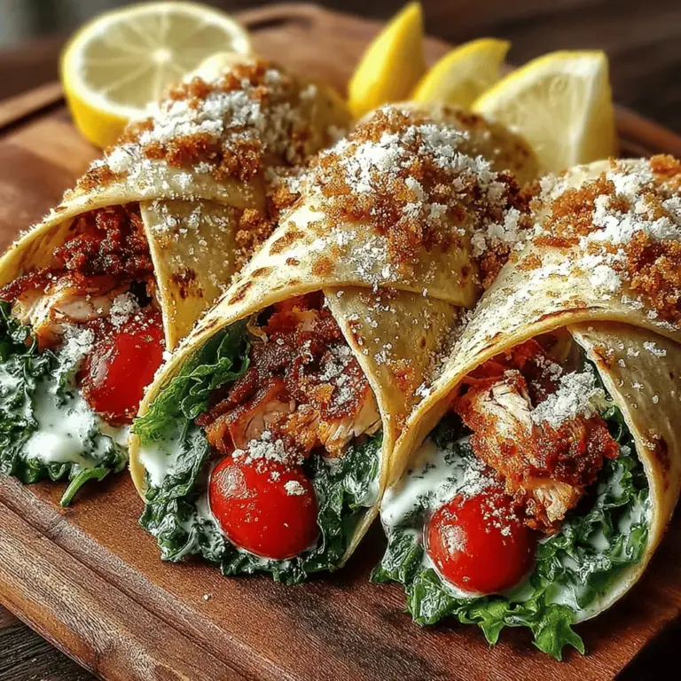 Mini Chicken Caesar Salad Wraps are a delightful fusion of flavors and textures, making them the perfect dish for a quick lunch, a light dinner, or a party appetizer. This recipe brilliantly combines the classic elements of a Caesar salad—namely the creamy dressing, crisp romaine lettuce, and savory Parmesan cheese—with the convenience of a wrap. Not only is this dish easy to prepare, but it also packs a nutritious punch, making it a great option for individuals and families looking to maintain a balanced diet while enjoying delicious food. In this article, we will delve into the ingredients and preparation steps, as well as discuss the numerous benefits of incorporating these tasty wraps into your meal rotation.