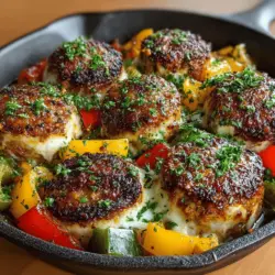 Embark on a culinary adventure with the delightful Mini Sausage and Pepper Skillet Bites, a dish that artfully combines the savory flavors of smoked sausages, vibrant bell peppers, and gooey mozzarella cheese. This recipe is not only mouthwatering but also incredibly versatile, making it perfect for a variety of occasions. Whether you're hosting a gathering, preparing a comforting family dinner, or looking for a quick weeknight meal, these skillet bites offer a harmonious balance of taste and convenience that every home cook will appreciate.