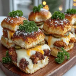 When it comes to satisfying hunger with a delightful combination of flavors, Mini Chicken Cordon Bleu Sliders stand out as a perfect choice. These bite-sized treats offer a harmonious blend of savory chicken, rich ham, and creamy Swiss cheese, all nestled between soft, mini buns. Whether you’re planning a casual family dinner, hosting a lively party, or simply craving something delicious for game night, these sliders are sure to impress. Their appealing presentation and irresistible taste make them a versatile option that can fit a variety of occasions.