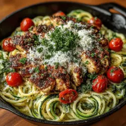 In today’s fast-paced world, the demand for quick yet nutritious meals has never been higher. Garlic Butter Chicken Zucchini Pasta perfectly fits this need, combining the rich flavors of garlic and butter with tender chicken and fresh zucchini. This dish not only tantalizes the taste buds but also offers a healthy alternative to traditional pasta, making it a go-to option for families and busy individuals alike.