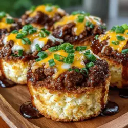 Mini BBQ Turkey Biscuit Melts are the perfect combination of comfort food and bold flavors. This dish takes the juicy goodness of ground turkey and envelops it in a warm, flaky biscuit, all while being coated in delicious barbecue sauce. Whether you're looking for a quick weeknight dinner, a fun appetizer for your next gathering, or a satisfying snack, these melts fit the bill perfectly. Their simplicity makes them an appealing choice for both novice cooks and seasoned chefs alike, allowing anyone to enjoy a homemade meal without spending hours in the kitchen.