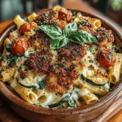 Pasta bakes have long been celebrated as the ultimate comfort food, merging the heartiness of pasta with rich flavors and a cozy, baked texture. These dishes are not only satisfying but also incredibly versatile, allowing cooks to adapt them to seasonal ingredients and personal preferences. One such delightful version is the Zucchini Feta Pasta Bake, a dish that beautifully marries fresh vegetables with creamy cheeses. This recipe is particularly appealing for those looking to incorporate more vegetables into their meals, making it an excellent choice for vegetarians and pasta enthusiasts alike.