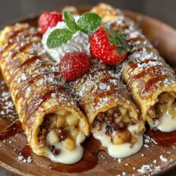 To achieve perfectly cooked Apple Pie French Toast Roll-Ups, start by preheating your skillet over medium heat. This temperature allows for an even cook without burning the outside while ensuring the filling is thoroughly warmed. A non-stick skillet or a well-seasoned cast-iron skillet is ideal, as it promotes even heat distribution and minimizes sticking.