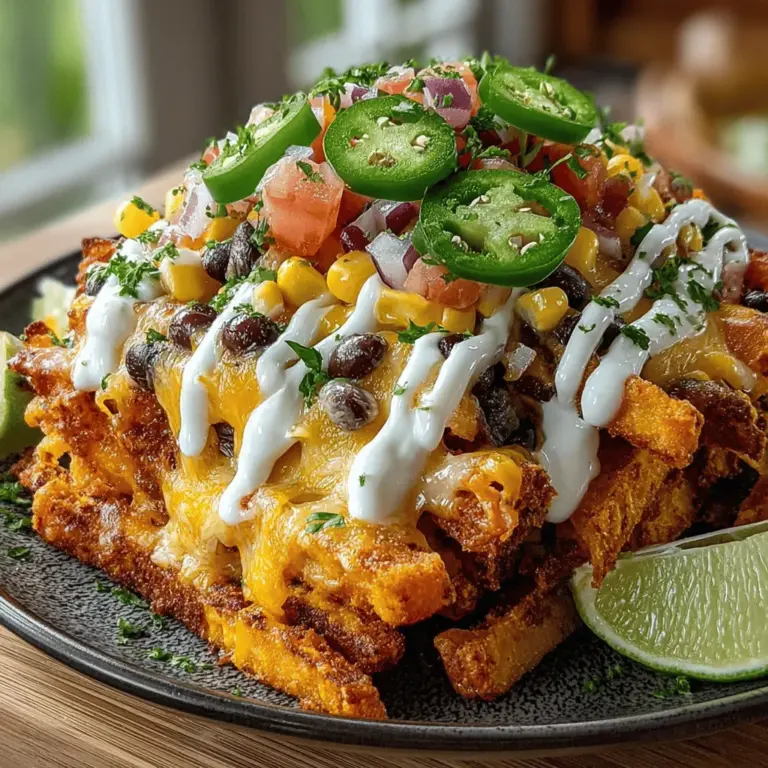 If you're searching for a creative and healthier alternative to traditional nachos, look no further than loaded nacho sweet potato fries. This dish combines the satisfying crunch of crispy sweet potato fries with the bold and zesty flavors typically found in nachos—making it a delightful option for game day snacks, casual gatherings, or even a fun family dinner. The appeal of loaded nacho sweet potato fries lies not only in their taste but also in their vibrant presentation, inviting you to dig in and enjoy every bite.