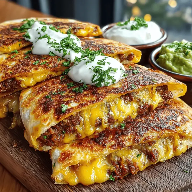 Quesadillas are a beloved staple in Mexican cuisine, renowned for their versatility and ease of preparation. Whether enjoyed as a snack, a quick lunch, or a hearty dinner, these delightful creations have captured the hearts and stomachs of food lovers around the world. Traditionally made with simple ingredients, quesadillas can be easily customized, making them a canvas for an array of flavors and fillings. Among the myriad of options, the Spicy Green Chili Turkey Quesadilla Squares recipe stands out by providing a delicious twist on the classic dish. This recipe blends the savory goodness of ground turkey with zesty green chilies, resulting in an irresistible combination that is both satisfying and flavorful.