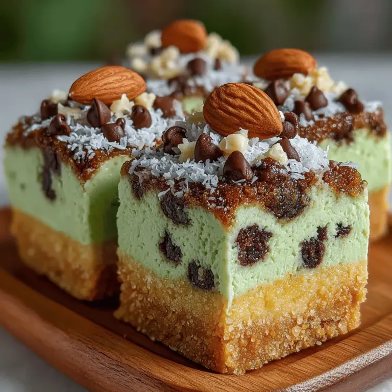Indulging in a sweet treat doesn’t have to mean compromising your health. The Frozen Yogurt Matcha Cookie Dough Bars are a delightful fusion of flavors that encapsulate the beloved taste of cookie dough while incorporating the vibrant health benefits of matcha. This innovative recipe is not only a feast for the taste buds but also a nutritious option that allows you to satisfy your sweet cravings without guilt. Perfect for a refreshing snack, a wholesome dessert, or even as a unique offering at your next gathering, these bars are sure to impress.