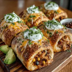 In the fast-paced world we live in, finding quick, delicious meals that can satisfy a crowd is essential. Mini Chicken Burrito Crescent Wraps emerge as a delightful solution for busy weeknights and casual gatherings alike. This recipe brings together the hearty, comforting flavors of a classic burrito and the flaky, buttery texture of crescent roll dough. Not only are these wraps easy to prepare, but they are also highly customizable, allowing you to cater to individual taste preferences effortlessly. Whether you need a fun appetizer to kick off a party, a satisfying snack for a movie night, or a hearty main course, these mini burrito wraps are guaranteed to impress everyone at your table.