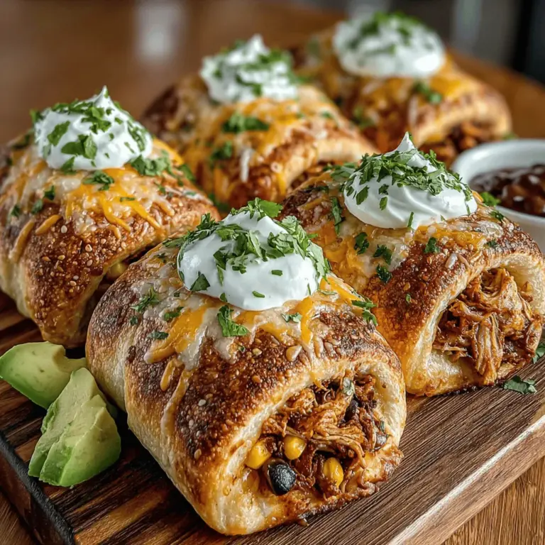 In the fast-paced world we live in, finding quick, delicious meals that can satisfy a crowd is essential. Mini Chicken Burrito Crescent Wraps emerge as a delightful solution for busy weeknights and casual gatherings alike. This recipe brings together the hearty, comforting flavors of a classic burrito and the flaky, buttery texture of crescent roll dough. Not only are these wraps easy to prepare, but they are also highly customizable, allowing you to cater to individual taste preferences effortlessly. Whether you need a fun appetizer to kick off a party, a satisfying snack for a movie night, or a hearty main course, these mini burrito wraps are guaranteed to impress everyone at your table.