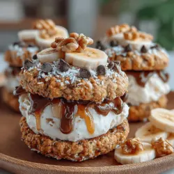 In the realm of healthy desserts, Chilled Banana Bliss Oat Cookie Sandwiches stand out as a delightful fusion of flavor and nutrition. These innovative treats are not just a feast for the palate; they also serve as a guilt-free indulgence that caters to diverse occasions—from summer gatherings and outdoor picnics to after-school snacks for kids. As a wholesome alternative to traditional ice cream sandwiches, these cookie sandwiches combine the natural sweetness of ripe bananas with the heartiness of rolled oats, offering a perfect balance of taste and nutrition.