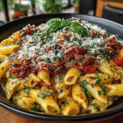 As your slow-cooked tomato basil pasta approaches completion, the final moments of cooking are crucial for achieving a deliciously cohesive dish. Stirring towards the end is essential as it allows the flavors to meld beautifully, ensuring every pasta piece is coated with the rich tomato sauce.