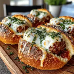 One of the secrets to making your Mini Meatball Garlic Bread Boats truly flavorful lies in the browning process. When meatballs are browned before baking, a Maillard reaction occurs, creating a rich, savory flavor that enhances the overall taste of the dish. To achieve this, heat a skillet over medium-high heat and add a splash of oil. Once hot, carefully place the meatballs into the skillet, ensuring you do not overcrowd them. Allow them to sear on each side for about 2-3 minutes until they develop a golden-brown crust. This step not only adds depth of flavor but also helps lock in moisture, resulting in tender, juicy meatballs.
