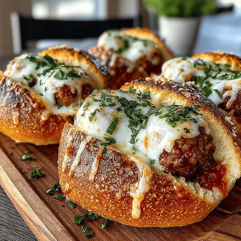 One of the secrets to making your Mini Meatball Garlic Bread Boats truly flavorful lies in the browning process. When meatballs are browned before baking, a Maillard reaction occurs, creating a rich, savory flavor that enhances the overall taste of the dish. To achieve this, heat a skillet over medium-high heat and add a splash of oil. Once hot, carefully place the meatballs into the skillet, ensuring you do not overcrowd them. Allow them to sear on each side for about 2-3 minutes until they develop a golden-brown crust. This step not only adds depth of flavor but also helps lock in moisture, resulting in tender, juicy meatballs.