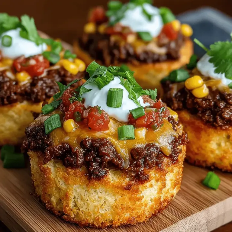 In the world of comfort food, few dishes can rival the playful fusion of flavors and textures found in Mini Taco Lasagna Biscuit Cups. This delightful recipe combines the beloved elements of tacos and lasagna into a bite-sized treat that’s perfect for gatherings or a cozy family dinner. The concept behind Mini Taco Lasagna Biscuit Cups is simple yet ingenious: take the hearty essence of two classic dishes and create a handheld version that appeals to all ages.
