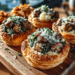 When it comes to delightful appetizers, the Mini Spinach & Mushroom Melt Cups stand out as a crowd-pleaser. These bite-sized treats are not only visually appealing but also offer a wonderful blend of flavors and textures that make them perfect for any occasion, from casual gatherings to elegant dinner parties. What sets these melt cups apart is their versatility; they can be served warm or at room temperature, making them an excellent choice for entertaining guests or enjoying a cozy night in.