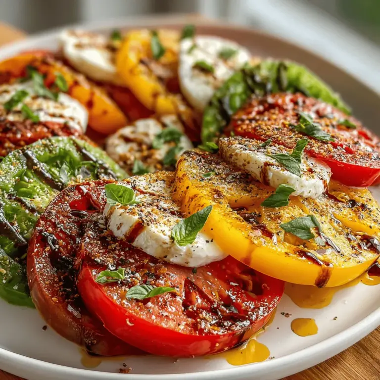 The Caprese salad, with its bright colors and refreshing flavors, is a hallmark of Italian cuisine that has captured the hearts of food lovers around the world. Originating from the picturesque island of Capri, this classic dish showcases the simplicity and quality of fresh ingredients, making it a staple in Italian households and restaurants alike. Traditionally, Caprese salad includes ripe tomatoes, creamy mozzarella, fragrant basil, a drizzle of olive oil, and a touch of balsamic vinegar, bringing together elements that celebrate the essence of summer.