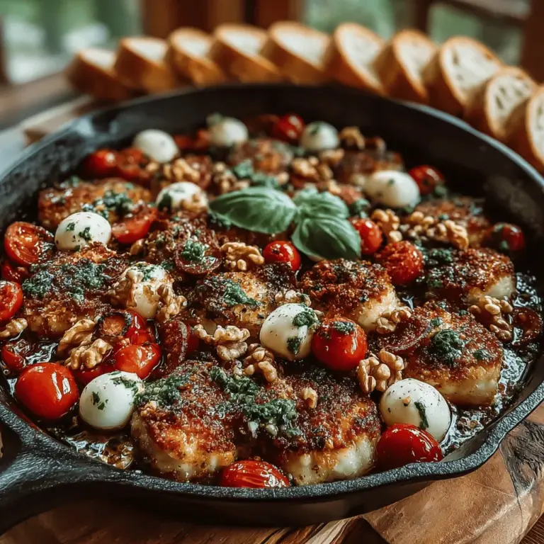 To start your Charcuterie Board Chicken Skillet, it's essential to select high-quality chicken breasts or thighs. Begin by patting them dry with paper towels; this step is crucial as it ensures a good sear. Season both sides liberally with salt, pepper, and any additional spices you prefer, such as garlic powder or smoked paprika for an extra flavor boost.