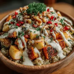 In the realm of wholesome and satisfying meals, the Harvest Harmony Grain Bowl emerges as a quintessential representation of autumn's rich offerings. This vibrant and colorful dish is a celebration of seasonal ingredients, boasting a delightful combination of quinoa, sweet potatoes, and Brussels sprouts. Each component not only contributes to a visually appealing presentation but also packs a punch in terms of nutrition. Whether you're seeking a hearty lunch or a cozy dinner, this recipe invites you to indulge in the comforting flavors of fall while ensuring a balanced meal that can be customized to suit your dietary preferences.