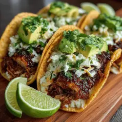 Sweet and Smoky Pulled BBQ Chicken Wraps are a culinary delight that tantalizes the taste buds with their harmonious blend of flavors. This recipe is not only perfect for busy weeknights but also serves as a crowd-pleaser for casual gatherings. The heart of this dish lies in the tender, shredded chicken, which is generously infused with a smoky spice blend and enveloped in a rich, tangy BBQ sauce. Each wrap is then complemented by a crisp coleslaw mix and creamy avocado, creating a satisfying bite that balances texture and flavor beautifully.