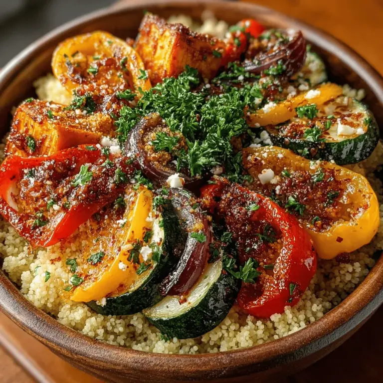 In the realm of wholesome and vibrant dishes, Maple Roasted Vegetable Couscous stands out as a delightful fusion of flavors and textures. This dish is a celebration of roasted vegetables sweetened with the rich, natural essence of pure maple syrup, making it an ideal choice for anyone looking to elevate their culinary repertoire. With its colorful medley of ingredients, Maple Roasted Vegetable Couscous is not just a feast for the taste buds but also a visual delight, perfect for impressing guests during special occasions or simply enjoying at a casual family dinner.