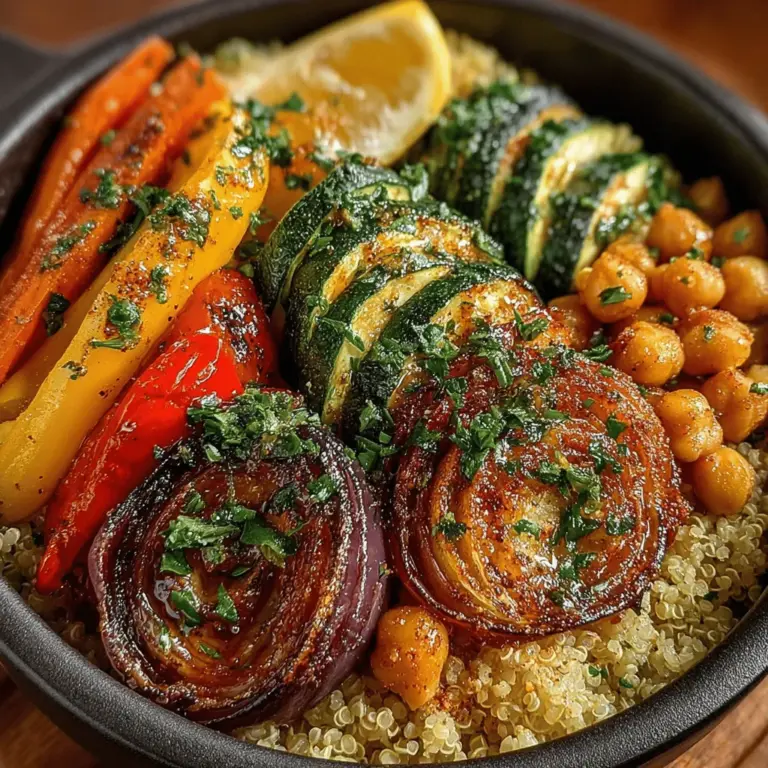 - 1 cup quinoa - 2 cups vegetable broth or water - 1 red bell pepper, diced - 1 medium zucchini, sliced - 1 red onion, chopped - 2 medium carrots, sliced - 2 tablespoons olive oil - 1 teaspoon ground cumin - 1 teaspoon smoked paprika - 1/2 teaspoon garlic powder - Salt and pepper to taste - Fresh parsley or cilantro for garnish (optional)