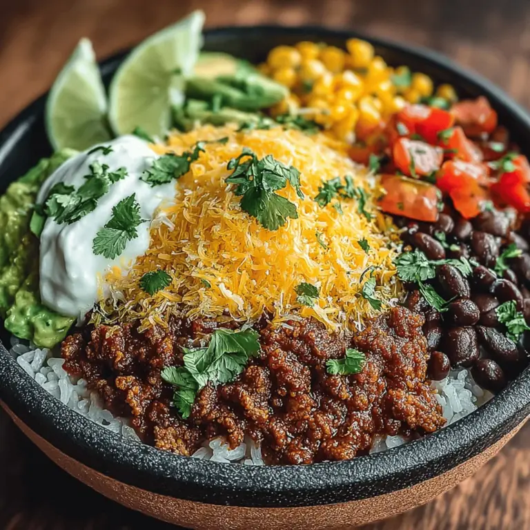 Creating the perfect Turkey Fiesta Taco Bowl is not just about the ingredients but also about how you assemble them for the best flavor and visual appeal. Here is a step-by-step guide on how to layer your ingredients effectively: