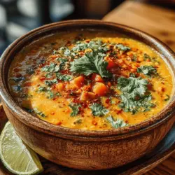 In the world of comfort food, few dishes can warm the soul quite like a hearty bowl of soup. The Cozy Spiced Coconut Lentil Soup stands out as a delightful fusion of flavors and textures that not only nourishes the body but also envelops you in a sense of coziness. Whether you’re coming in from a chilly day or simply seeking a quick yet satisfying meal, this vegan-friendly recipe checks all the boxes. Featuring red lentils, aromatic spices, and creamy coconut milk, this soup is perfect for chilly evenings or a bustling weeknight dinner. With its fragrant spices and nourishing ingredients, this soup is sure to become a cherished addition to your recipe repertoire.