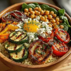 The Mediterranean Quinoa Bowl with Roasted Veggies is more than just a meal; it’s a celebration of vibrant flavors, textures, and colors that encapsulate the essence of the Mediterranean diet. This wholesome dish is a testament to the versatility of quinoa, a grain that has gained immense popularity for its health benefits and adaptability in various recipes. The combination of perfectly roasted vegetables and protein-packed chickpeas not only provides a satisfying meal but also delivers a nutritional powerhouse that caters to both taste and well-being.