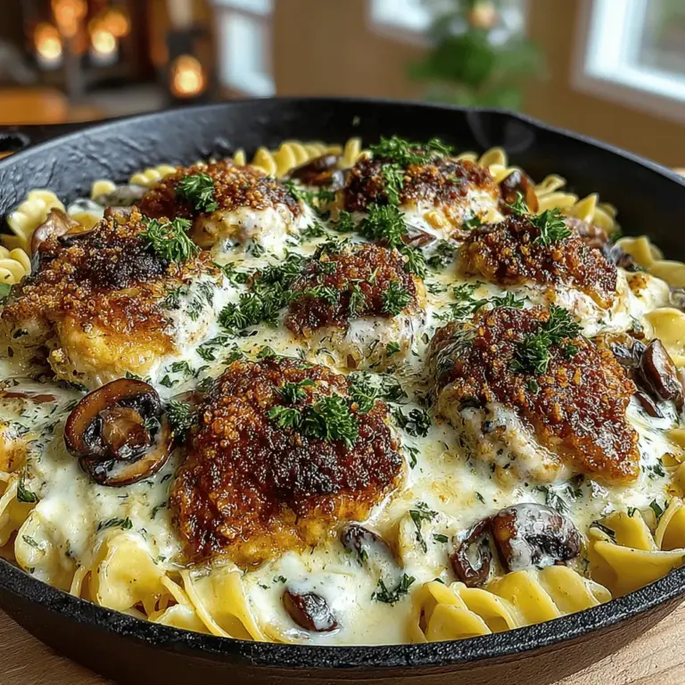 In today’s fast-paced world, the allure of a one-skillet meal is undeniable. The One-Skillet Creamy Mushroom and Chicken Delight stands out as an epitome of convenience without compromising on flavor. This dish, brimming with creamy textures and umami-rich flavors, is not just a meal; it’s an experience that caters to both busy weeknights and special occasions. Imagine tender chicken infused with the earthy notes of mushrooms, all enveloped in a luscious creamy sauce that beckons for a side of crusty bread or pasta.
