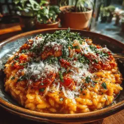 To truly appreciate the Comforting Creamy Tomato Basil Risotto, one must first understand the allure of risotto itself. Traditionally, risotto originates from Northern Italy, particularly the regions of Lombardy and Piedmont. It is a staple of Italian cuisine, cherished for its creamy consistency and its ability to be customized with a nearly infinite array of ingredients, from seafood to vegetables, and even game meats.