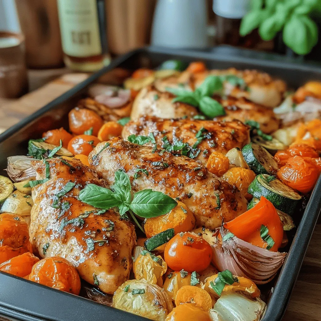 Balsamic Bliss: Sheet Pan Chicken & Veggies is a delightful and wholesome meal that brings together the best of savory and sweet flavors in one easy-to-make dish. This recipe is perfect for busy weeknights when you crave something healthy yet delicious without spending hours in the kitchen. The combination of chicken and fresh vegetables, all roasted to perfection, makes this dish a crowd-pleaser.