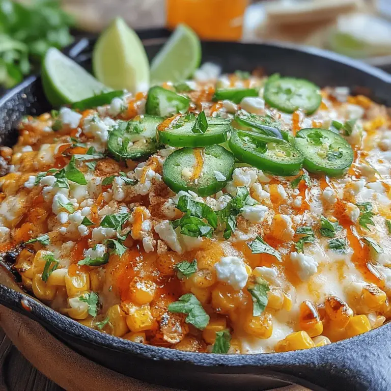 In the world of comfort food, few dishes can rival the vibrant flavors and textures of Cheesy Mexican Street Corn Skillet. This recipe brings the beloved street food experience right into your kitchen, combining the sweetness of corn with creamy cheeses and a kick of spices. Whether you serve it as a side dish at your next barbecue or as a main dish for a cozy family dinner, this skillet recipe is bound to impress and satisfy. In this article, we will explore the ingredients, preparation steps, and the cultural significance of this delightful dish.