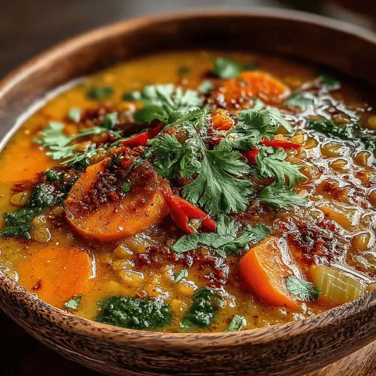 Tropical Bliss Creamy Coconut Lentil Soup is a delightful fusion of flavors that brings the essence of the tropics to your dining table. This soup is inspired by the rich, creamy texture of coconut milk combined with the hearty goodness of lentils, creating a dish that is both satisfying and nourishing. The unique combination of spices adds warmth and depth, making it a perfect comfort meal for any time of the year.