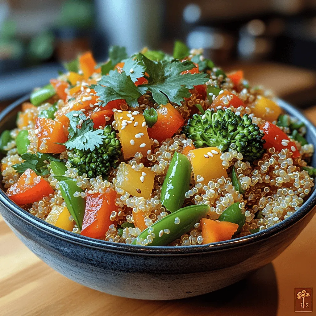 Quinoa has gained recognition as a superfood, celebrated not only for its delightful nutty flavor but also for its impressive nutritional profile. This ancient grain is packed with essential nutrients, making it a perfect base for a variety of dishes. The Colorful Quinoa Delight is a vibrant, one-pot meal that showcases quinoa's versatility while incorporating a delightful mix of colorful vegetables. Not only does this dish look appealing on the plate, but it also offers a wealth of health benefits, making it a fantastic addition to your culinary repertoire. By integrating a spectrum of vegetables, this recipe promotes wellness and encourages a balanced diet.