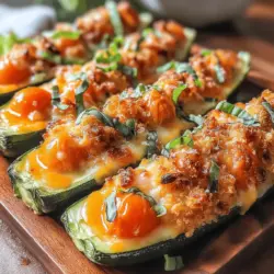 Crunchy Baked Parmesan Zucchini Boats are a delightful and nutritious option for both main courses and appetizers. This dish transforms humble zucchini into a flavorful masterpiece that can impress guests or satisfy a weeknight craving. Zucchini is an incredibly versatile ingredient, absorbing flavors beautifully while adding a light, fresh taste to any meal.
