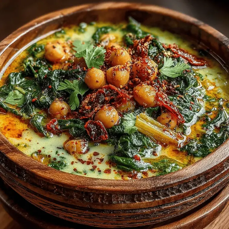 Stews have long been a source of comfort, offering warmth and nourishment in every bite. The Cozy Chickpea and Spinach Curry Stew combines the hearty goodness of chickpeas with vibrant spinach, creating a dish that is not only fulfilling but also packed with nutrients. This plant-based meal highlights the versatility of chickpeas and spinach, making it a perfect option for anyone seeking a nutritious and satisfying dish. With its easy preparation and warm, inviting flavors, this stew is ideal for family dinners, meal prep, or simply enjoying on a chilly day.