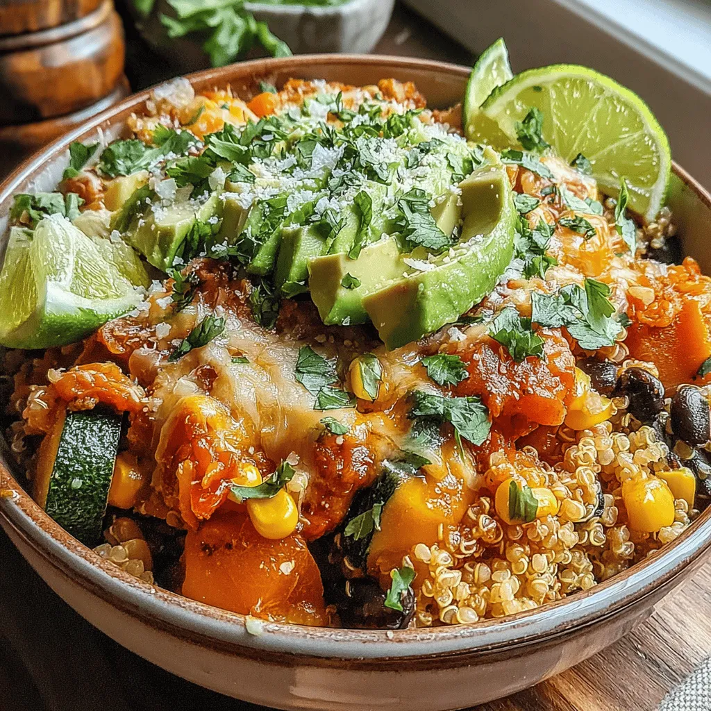 The One-Pot Mexican Quinoa & Veggie Bowl is a vibrant and nutritious dish that perfectly marries the flavors of Mexico with the wholesome goodness of quinoa. This dish not only showcases an array of colorful vegetables but also provides a hearty meal that is packed with nutrients. It's an ideal choice for those looking to enjoy a delicious and health-conscious meal without the fuss of multiple pots and pans.